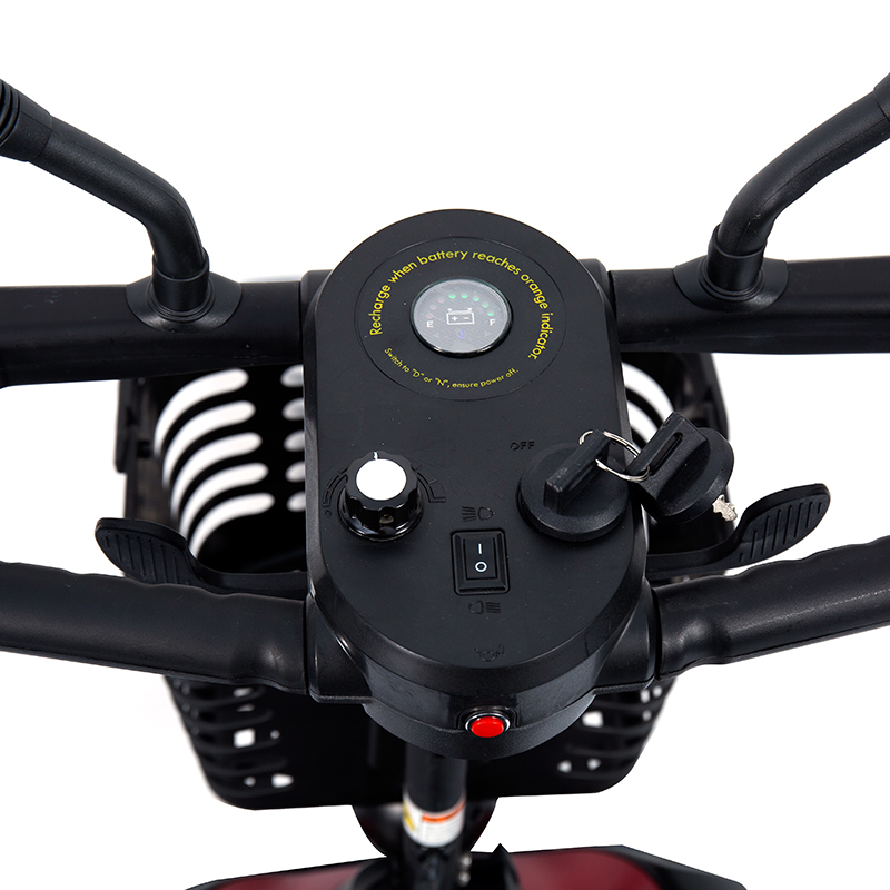 YL-07 4-колесный складной мобильный самокат с электроприводом и корзиной