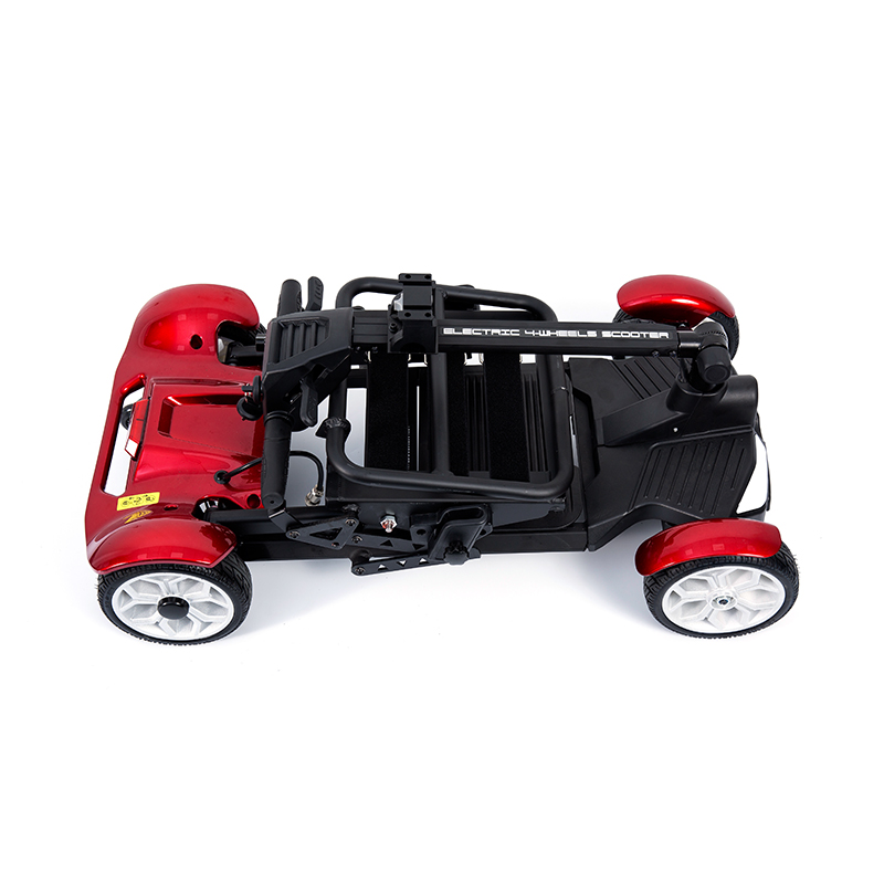 YL-211 4-колесный туристический электрический скутер для пожилых людей со светодиодной фарой и корзиной