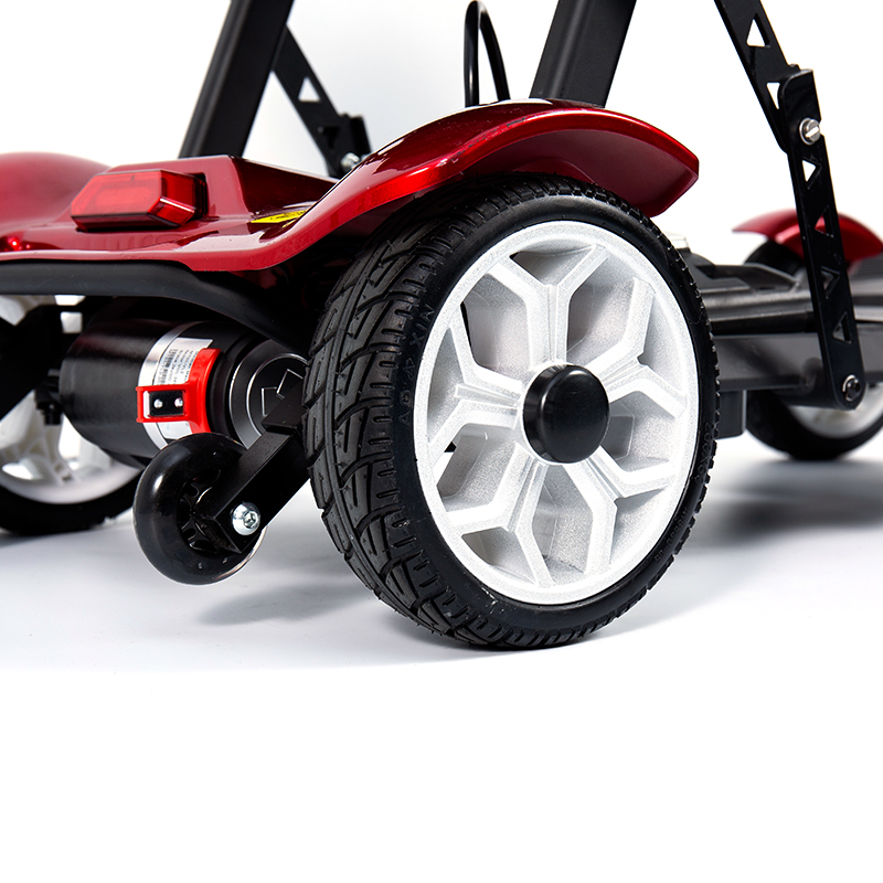 YL-211 4-колесный туристический электрический скутер для пожилых людей со светодиодной фарой и корзиной