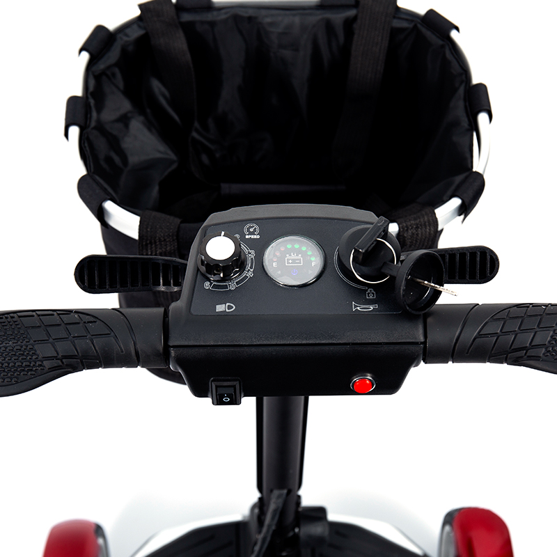 YL-211 4-колесный туристический электрический скутер для пожилых людей со светодиодной фарой и корзиной